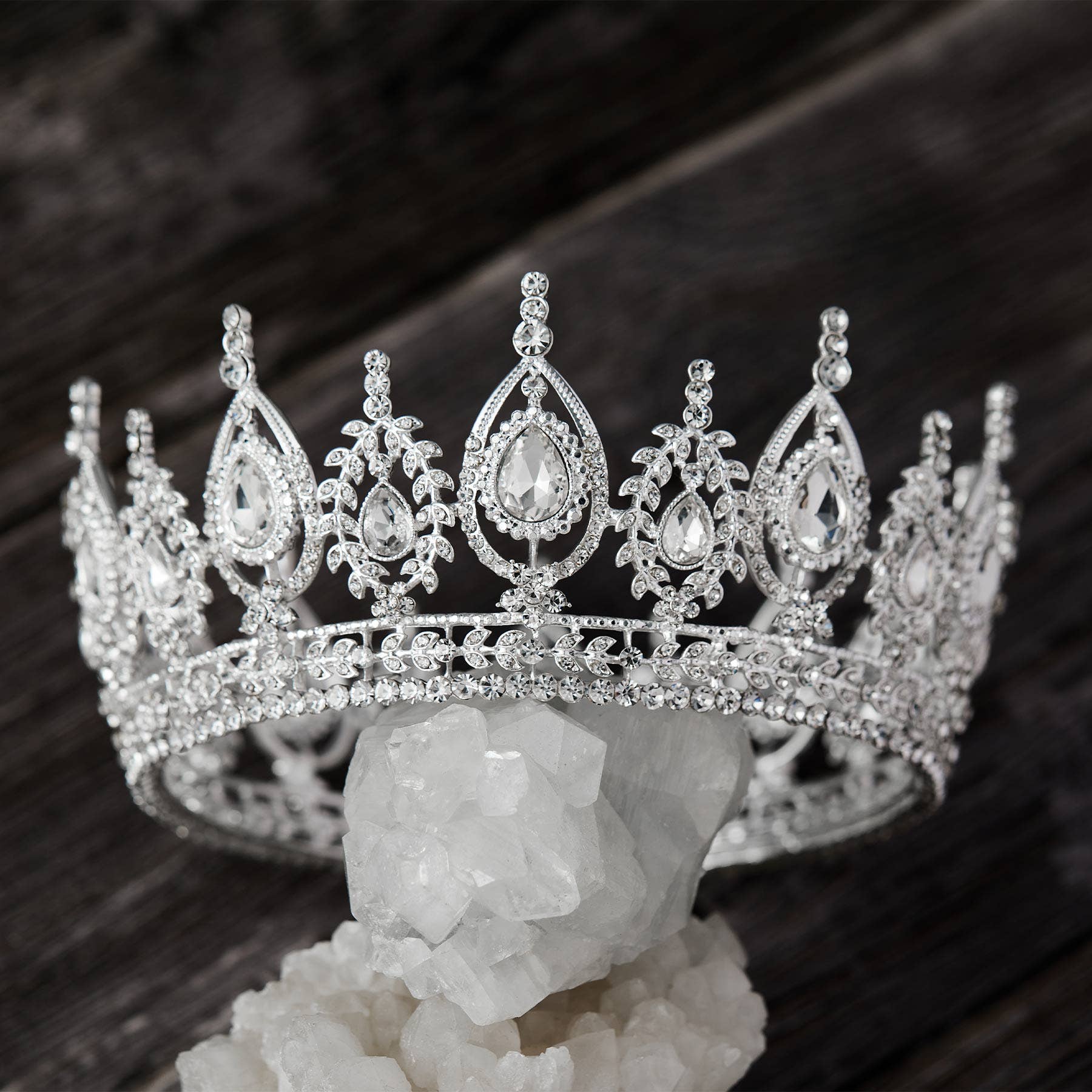 SWEETV Royal Queen Crown for Women: Black