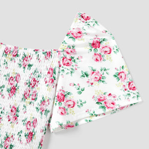 Floral Shirred Dress