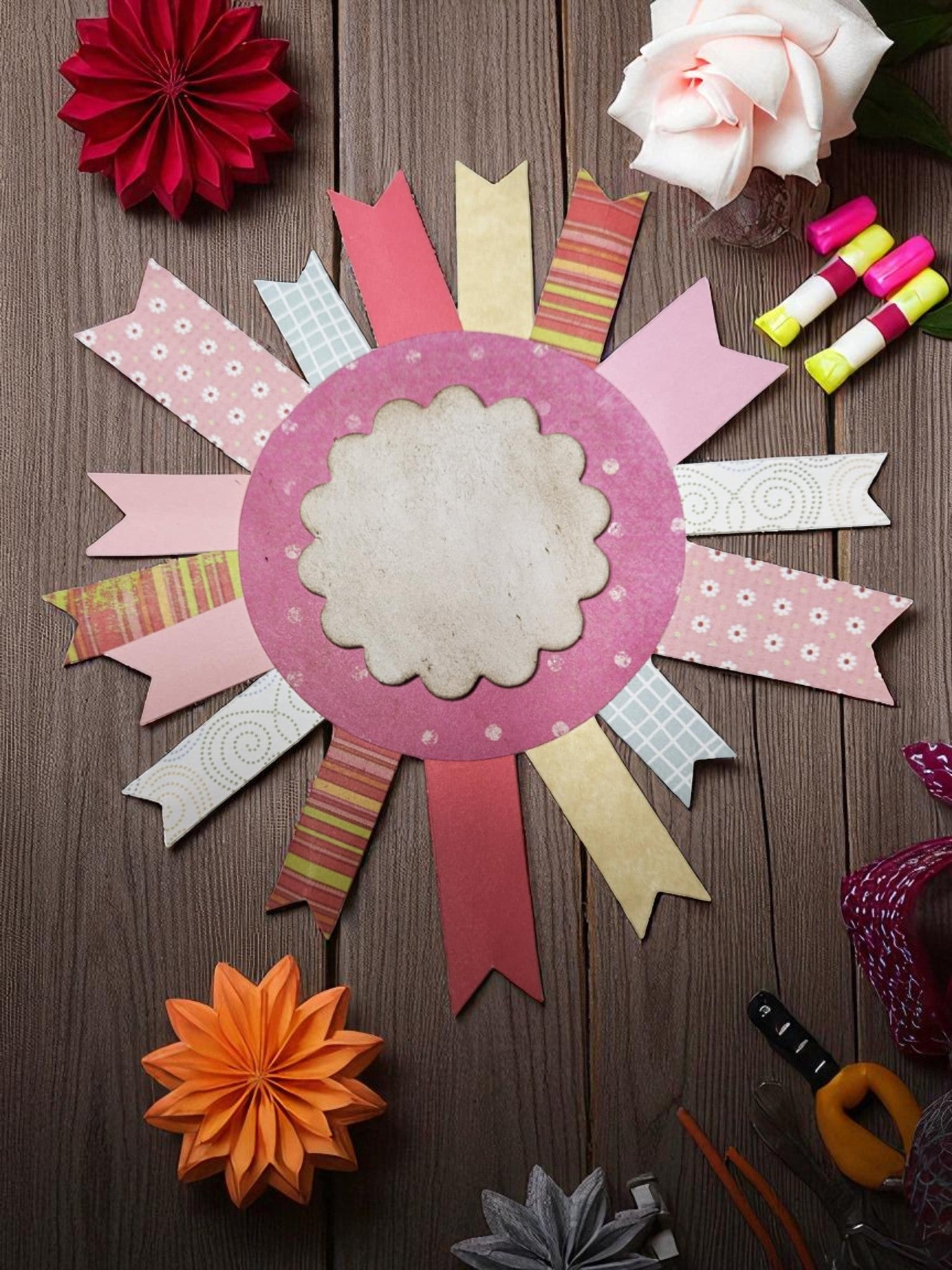 Paper embellishments for Crafts