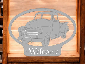 METAL 51 CHEVY TRUCK WELCOME