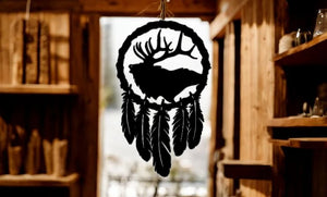 METAL Dream catcher elk head (no strings)