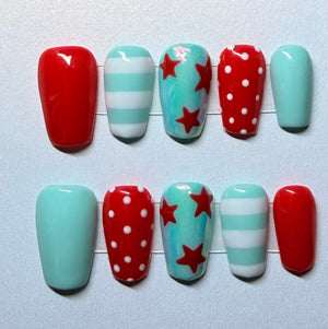 Red White & Blue Stars + Stripes