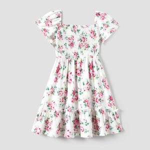 Floral Shirred Dress