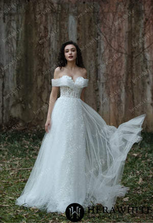 Exquisite Sweetheart  A-line Lace Bridal Gown HW3563