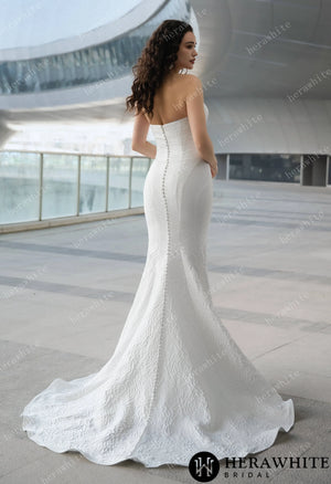 Exquisite Mermaid Wedding Gown With Chic Detachable Bow HW3600