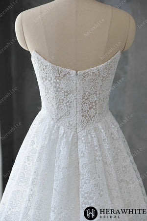 Sweetheart Neckline Keyhole Lace Ball Gown Wedding Dress HW3616