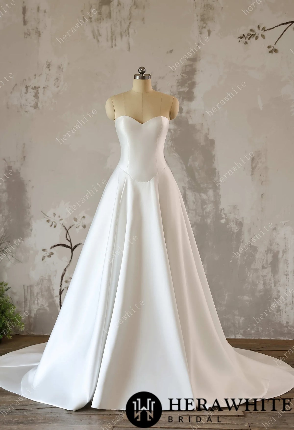 Elegant Two-Piece Wedding Dress- Like Overlay HW3637