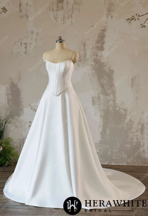 Elegant Two-Piece Wedding Dress- Like Overlay HW3637