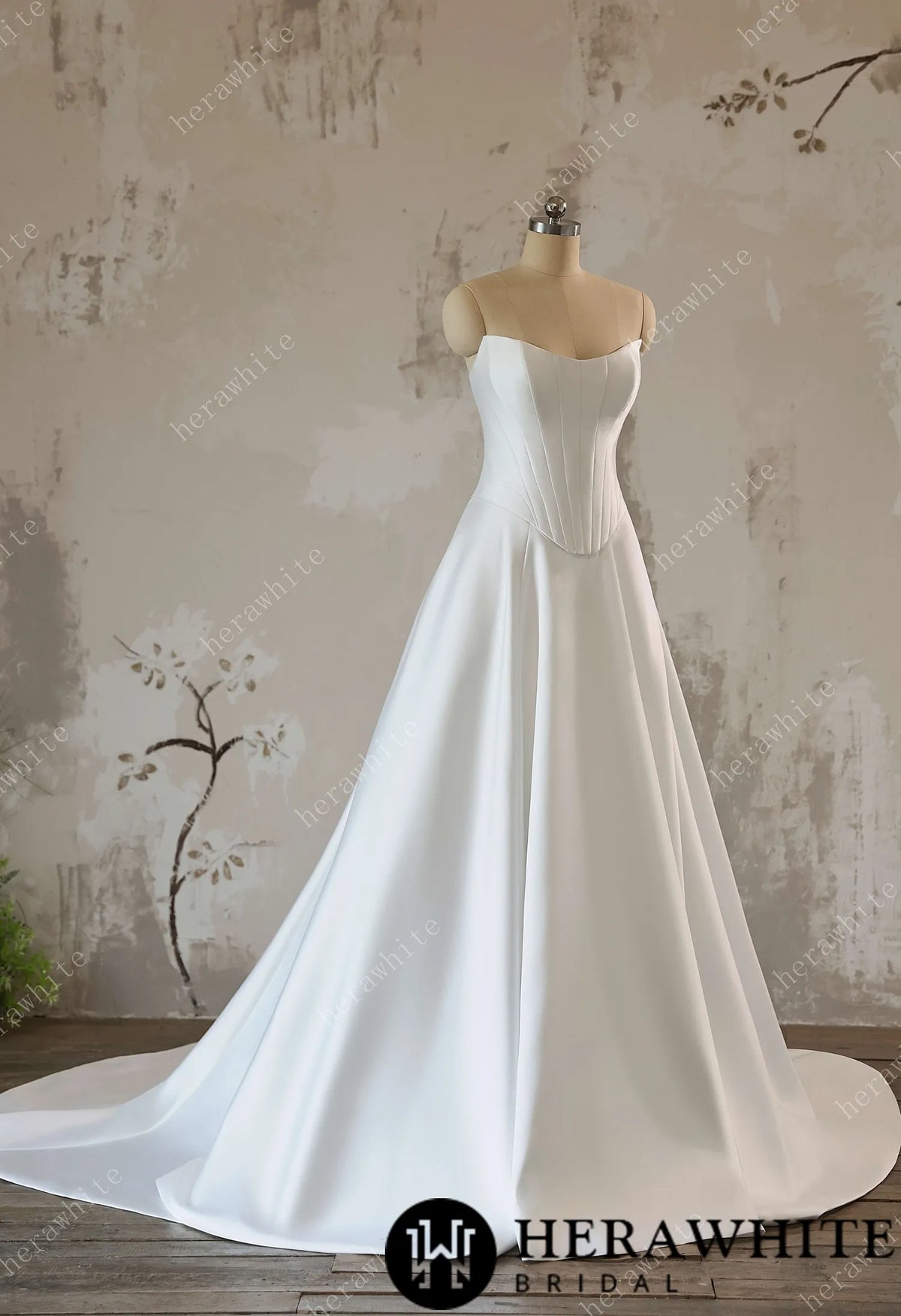 Elegant Two-Piece Wedding Dress- Like Overlay HW3637