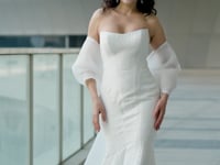 Exquisite Mermaid Wedding Gown With Chic Detachable Bow HW3600