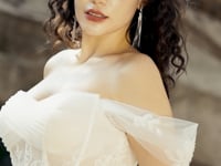 Celestial Grace Off-Shoulder Corset Wedding Gown HW3599