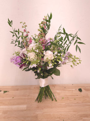 Hand tied wedding bouquet