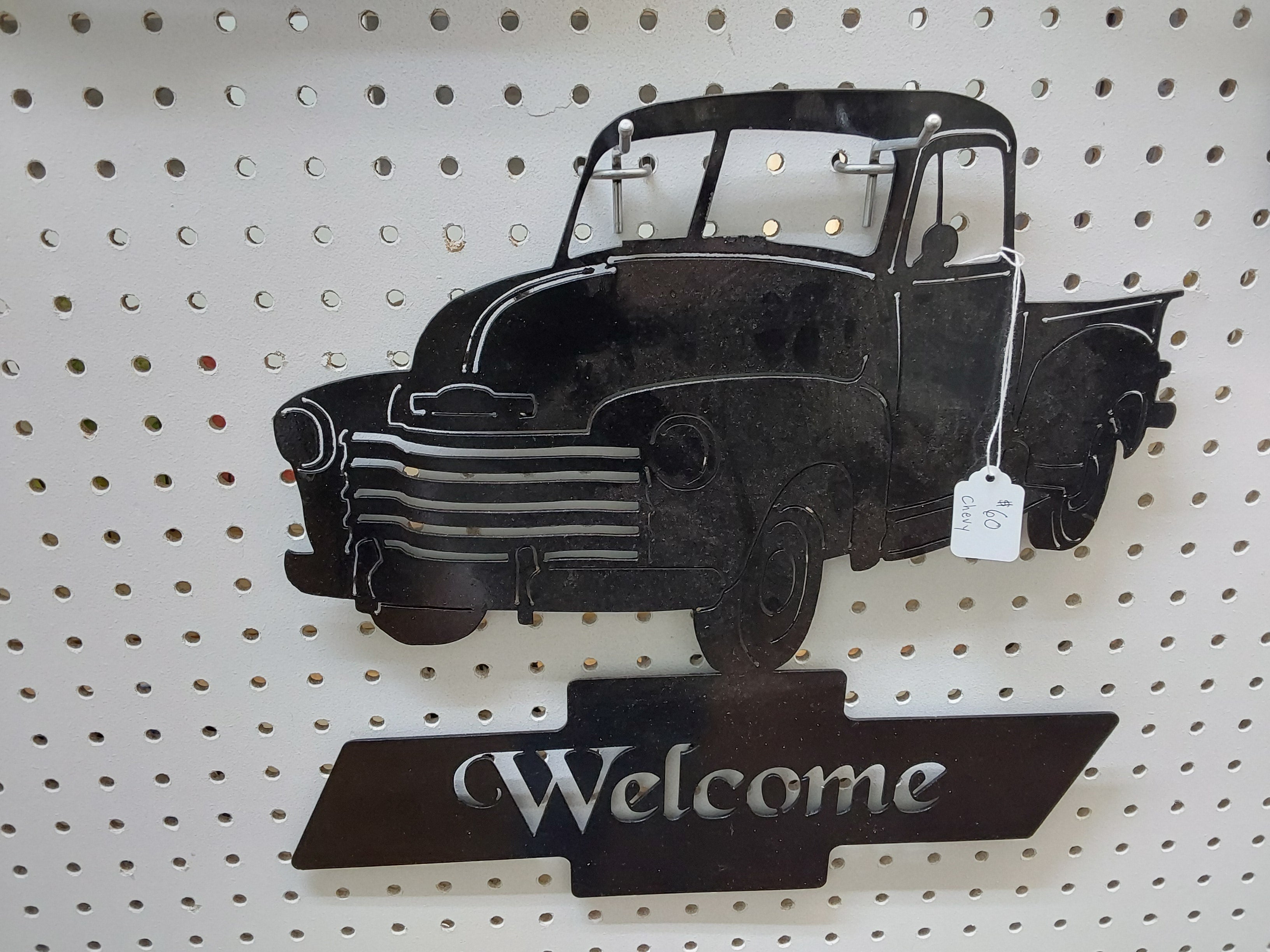Metal 51 Chevy Truck welcome 15 1/2 x 16 Inches